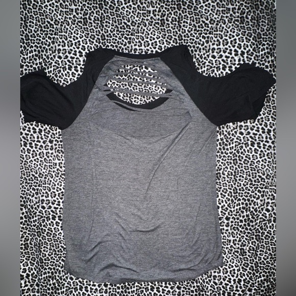 *SOLD* Glitter Skull Cold Shoulder Top Small - Picture 7 of 11